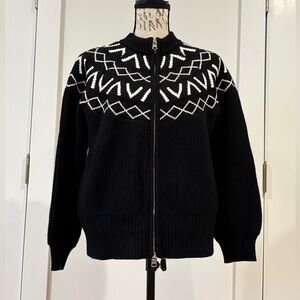 Varley Alys Fair Isle knit jacket x small